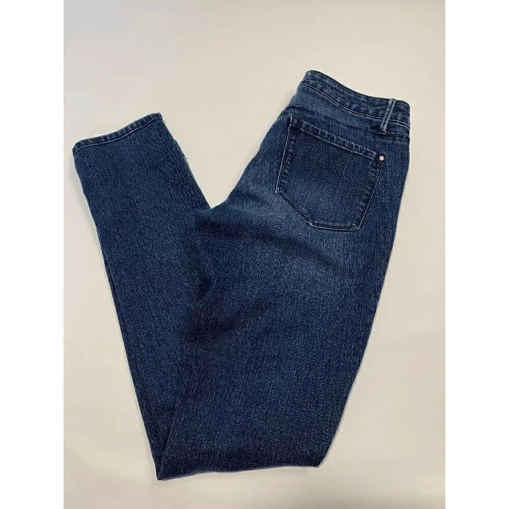 Kim Kardashian Premium Denim Women's Jeans Curvy Skinny Dark Wash Blue Size 6